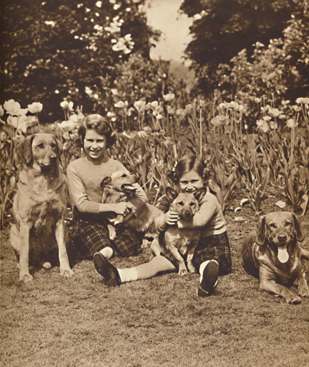 -और फ्रेंड्स, प्रिंसेस एलिजाबेथ एंड मैरी एट रॉयल लॉज, विंडसर, c1936 1937 द्वारा अज्ञात
