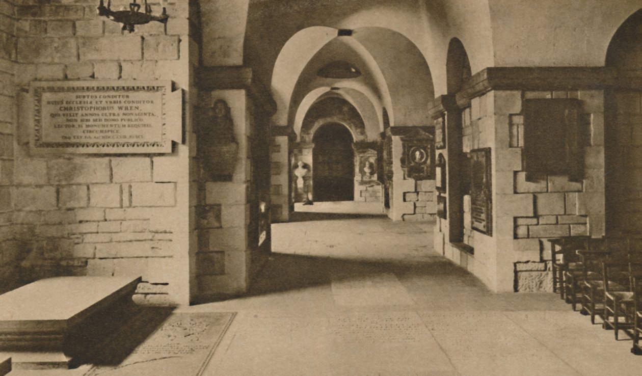 -और द क्रिप्ट जहां कई एंग्लैंड के सबसे प्रसिद्ध संस झूठ दफन, c1935। द्वारा अज्ञात