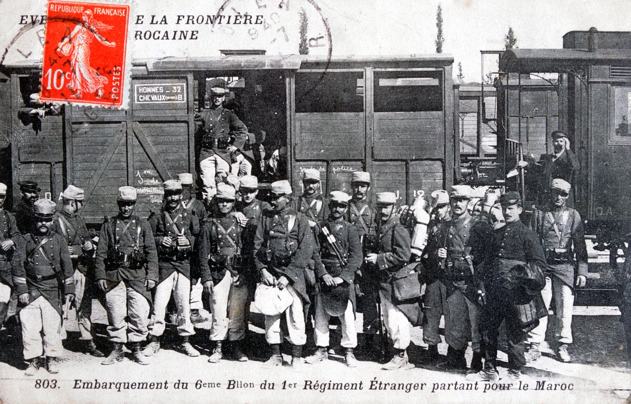 पहली रेजिमेंट फ्रेंच विदेशी सेना, मोरक्को, 1911 द्वारा अज्ञात