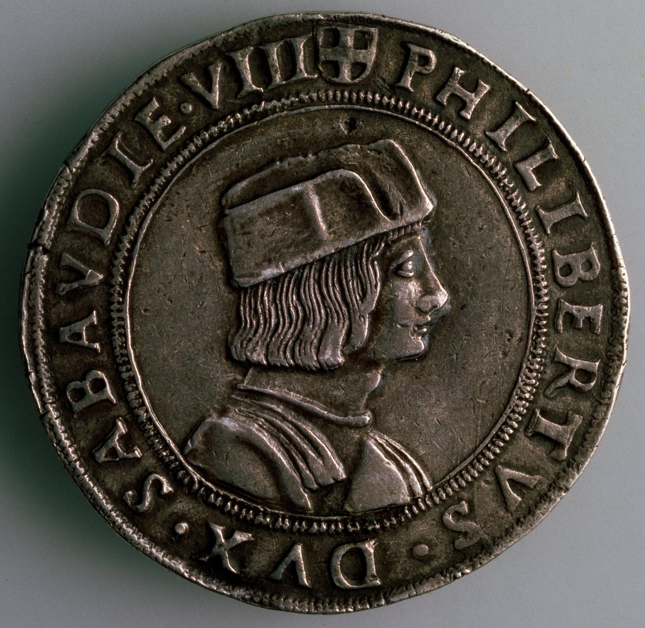 4-Testoon। डची सवॉय, इटली, ओब्वर्स: फिलीबर्ट II, ड्यूक ऑफ सवॉय, 1497-1504 द्वारा अज्ञात