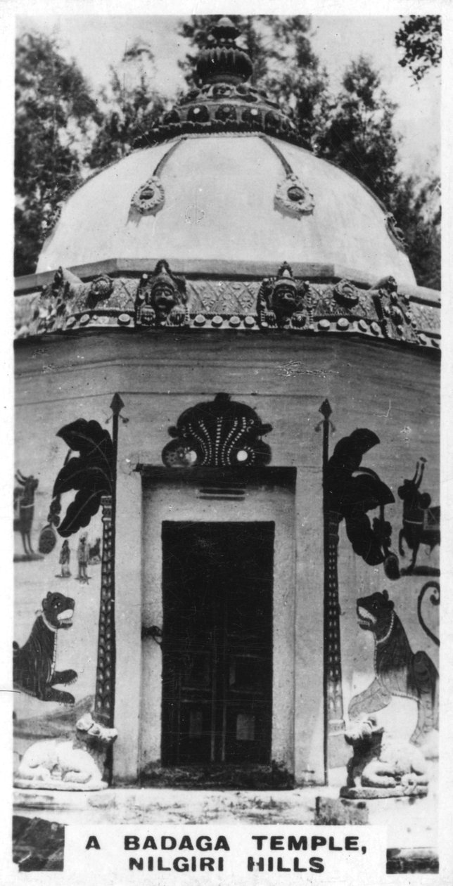 एक बदागा मंदिर, नीलगिरि हिल्स, भारत, c1925 द्वारा अज्ञात