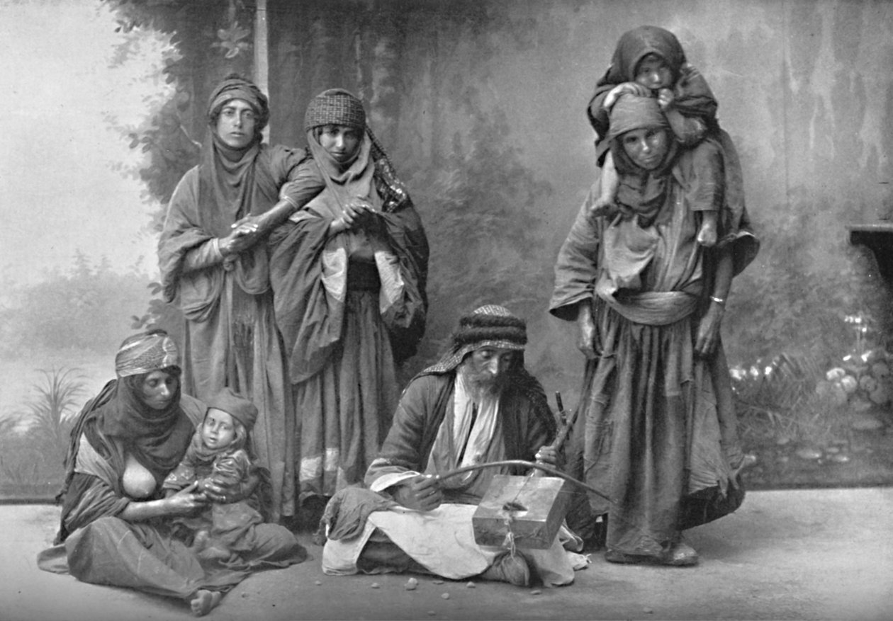 एक बेडौइन संगीतकार और उनके दर्शक, 1902 द्वारा अज्ञात