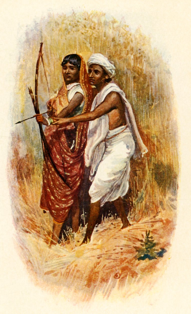 एक भील युगल, c1910। द्वारा अज्ञात
