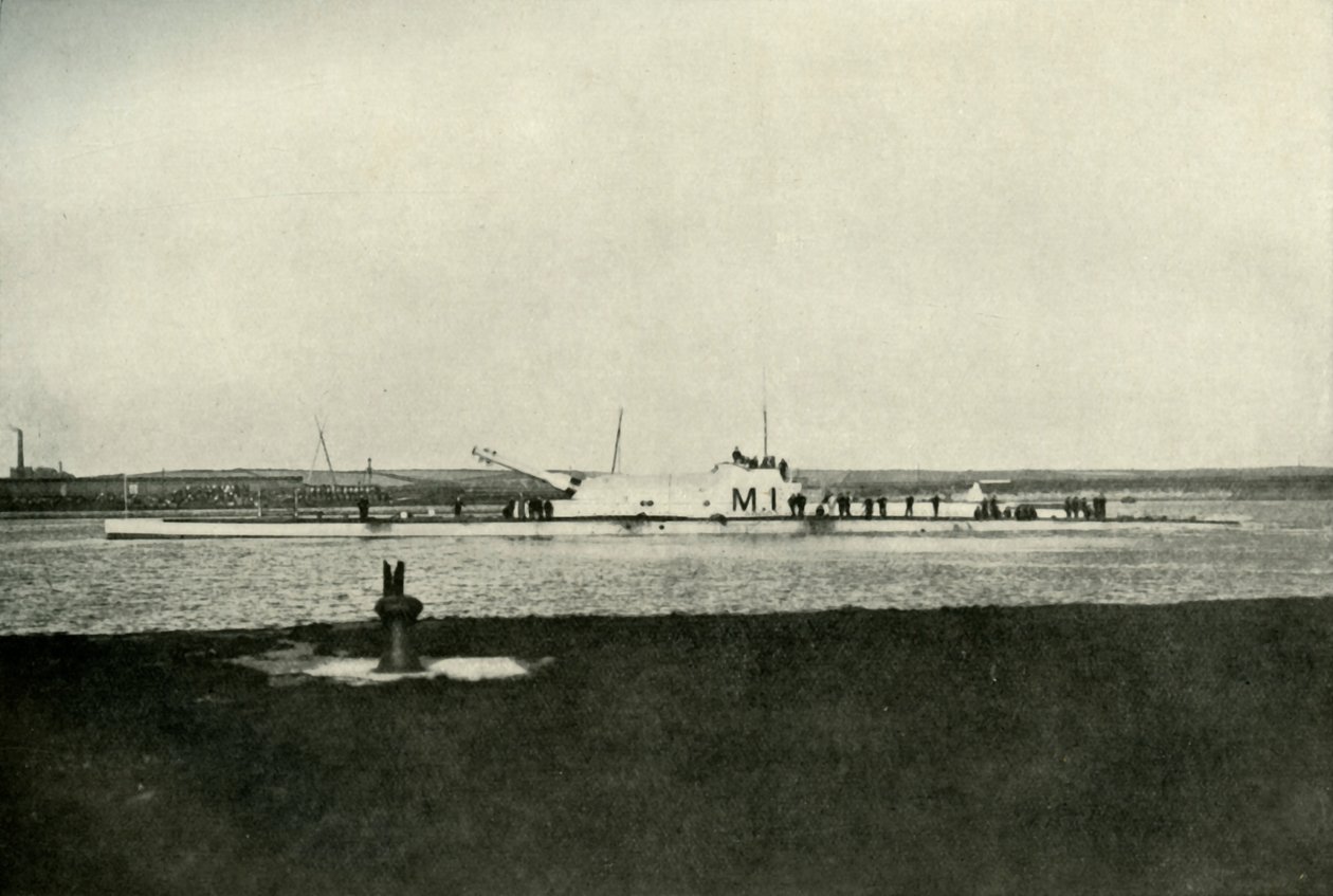 एक ब्रिटिश सुपर-पनडुब्बी, c1914-1918, 1919। द्वारा अज्ञात
