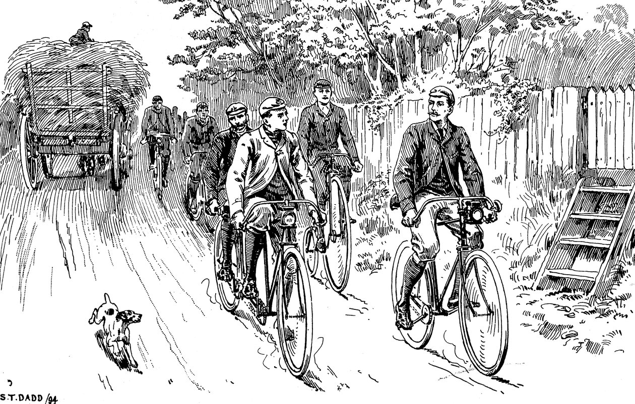 देश की सवारी के लिए एक ब्रिटिश साइकिल क्लब, 1895 द्वारा अज्ञात