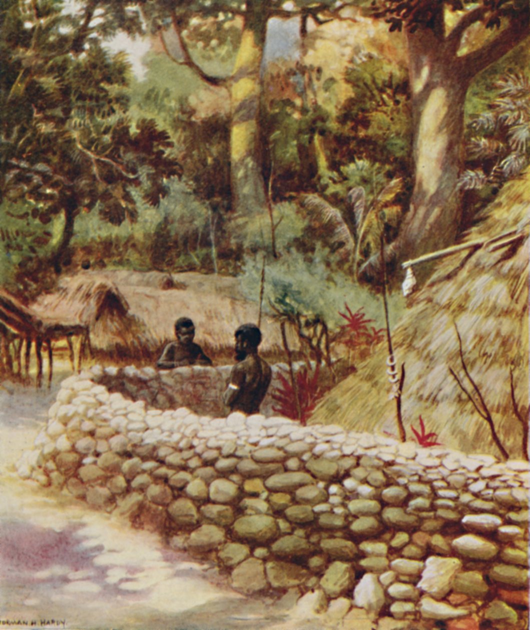 ए चीफ हाउस, न्यू हेब्रिड्स, 1923। द्वारा अज्ञात