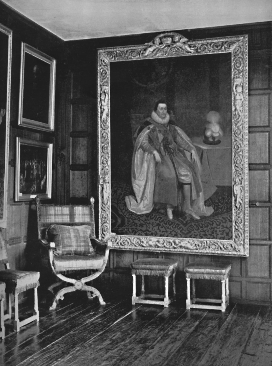 लीसेस्टर गैलरी का एक कोना, नोल। जेम्स I के पोर्ट्रेट के साथ, 1928 द्वारा अज्ञात