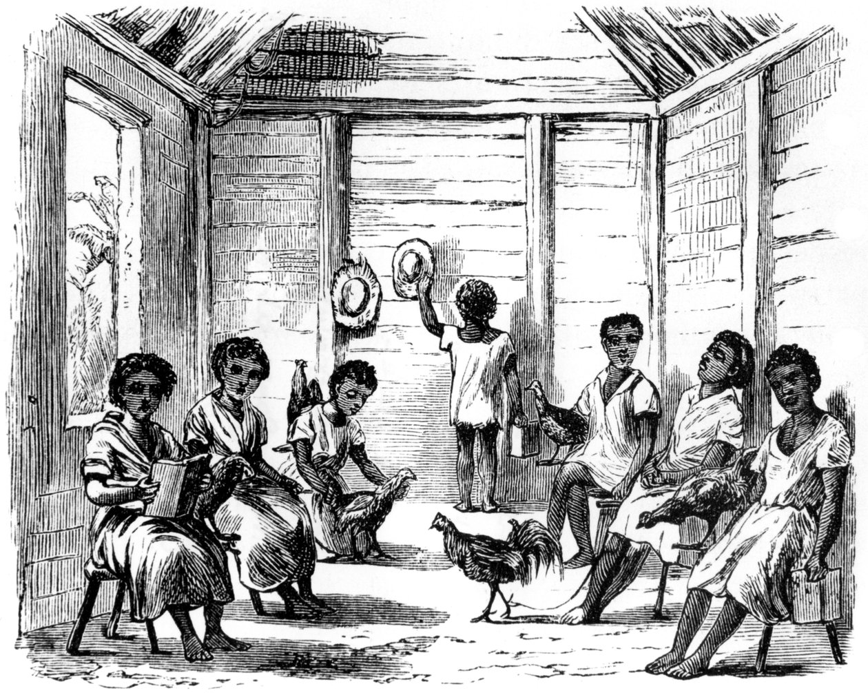 एक डोमिनिकन स्कूल, सेंटो डोमिंगो, 1873 द्वारा अज्ञात