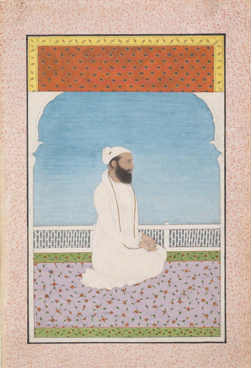 एक पवित्र आदमी एक छत पर बैठा हुआ, ca. 1850। द्वारा अज्ञात