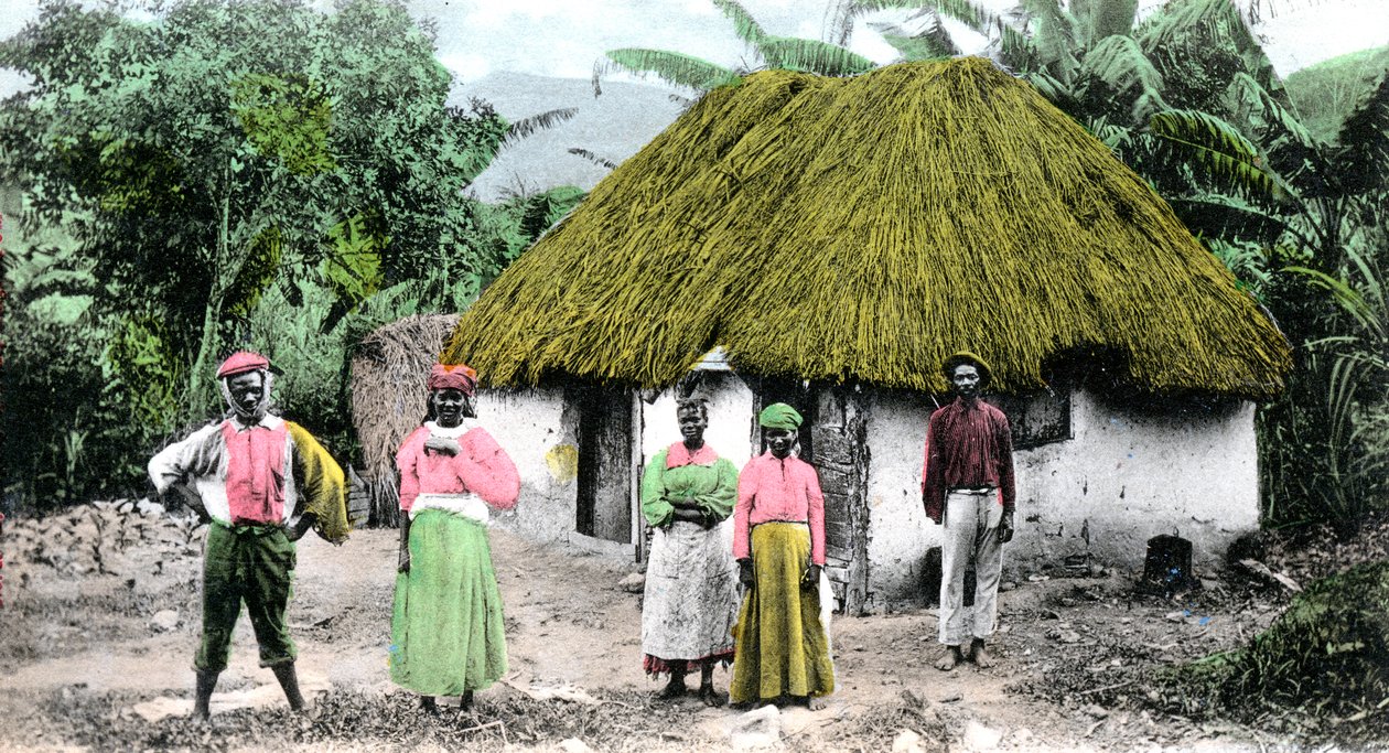 एक जमैका गांव, c1900s द्वारा अज्ञात