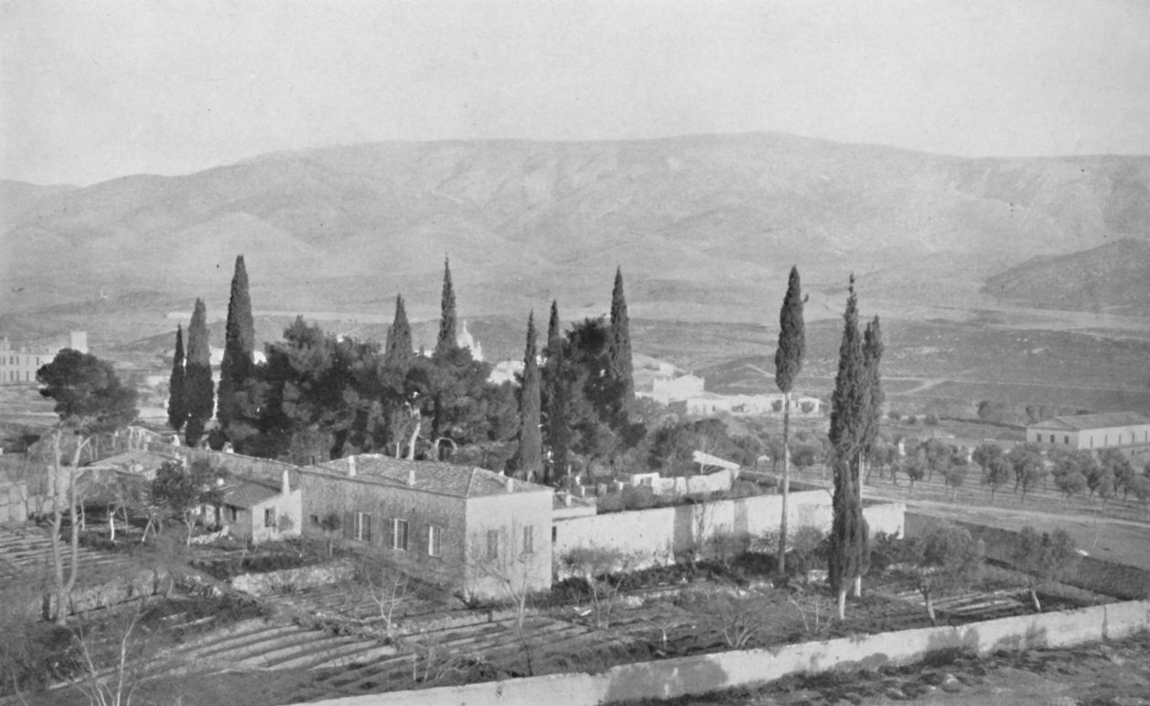 1913 के हिमेटस के पैर में एक मठ द्वारा अज्ञात