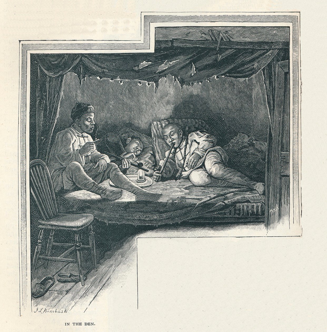 एक रात अफीम डेन में, 1891 द्वारा अज्ञात