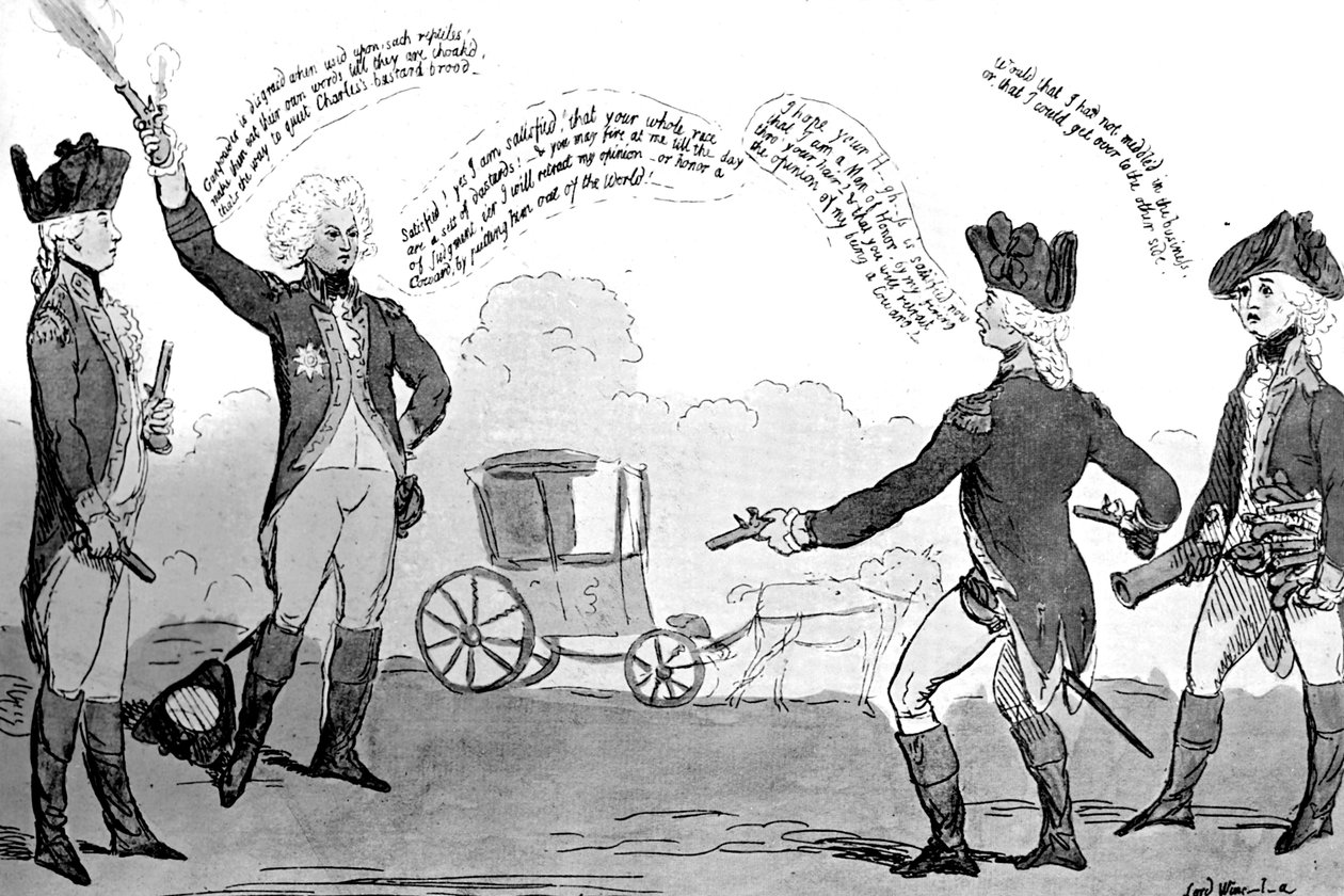 एक राजकुमार और एक पोलट्रॉन, 1789 द्वारा अज्ञात