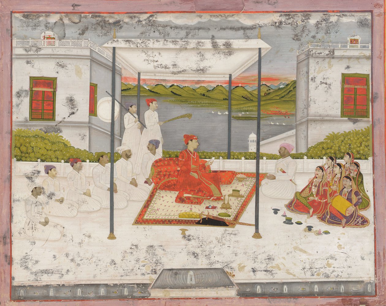 दर्शकों को संभाले हुए एक राजकुमार, सीए। 1750. द्वारा अज्ञात
