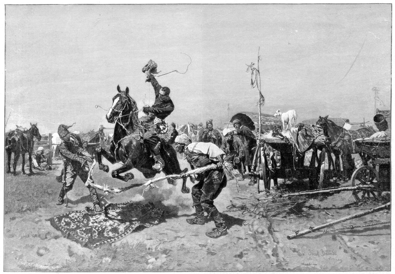 एक रूसी घोड़ा मेला, 1894 द्वारा अज्ञात