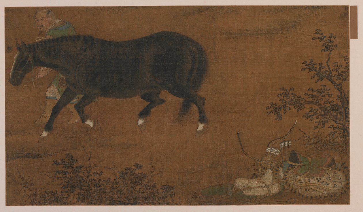 एक टार्टर, उसका घोड़ा और उपकरण, मिंग राजवंश, 1368-1644। द्वारा अज्ञात