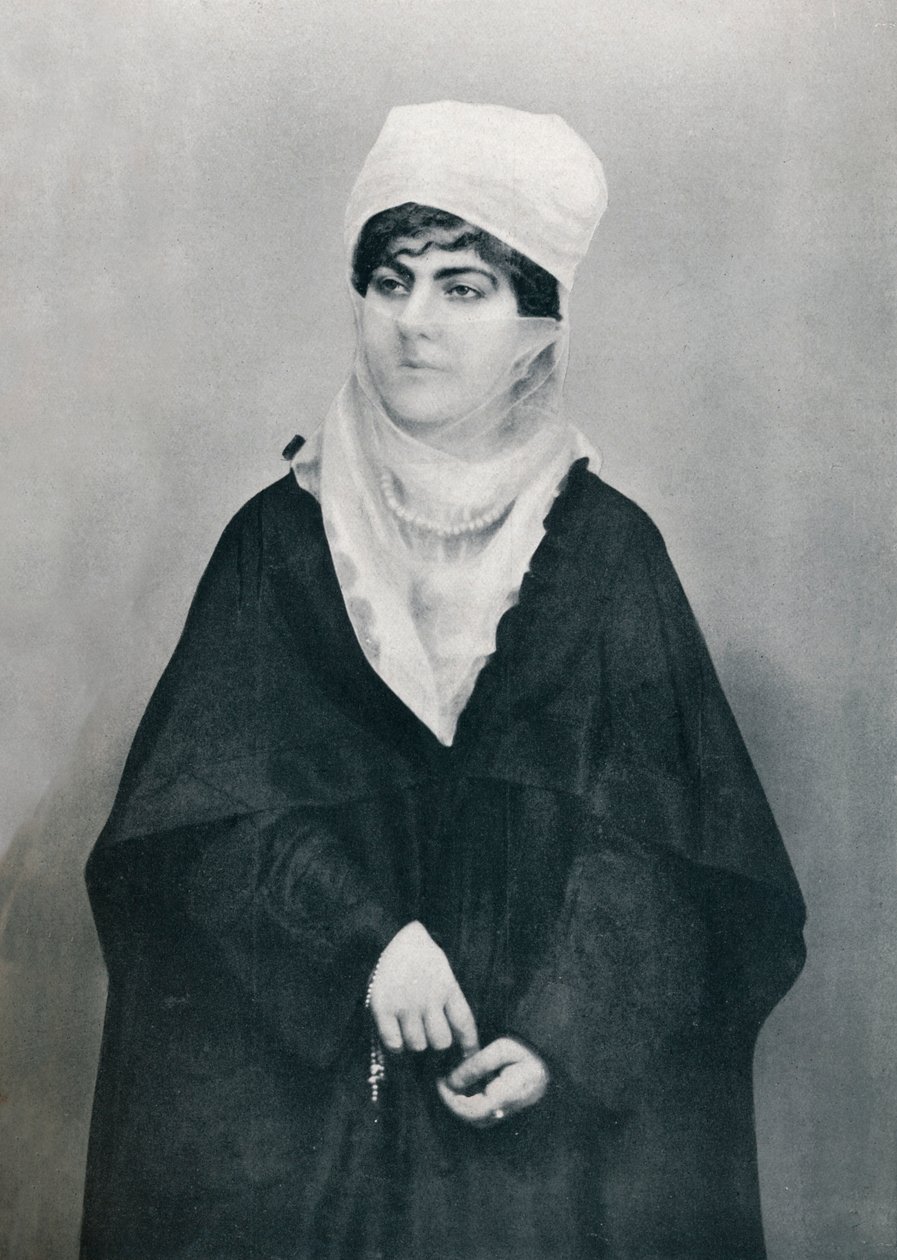 आउटडोर पोशाक में एक तुर्की महिला, 1912 द्वारा अज्ञात