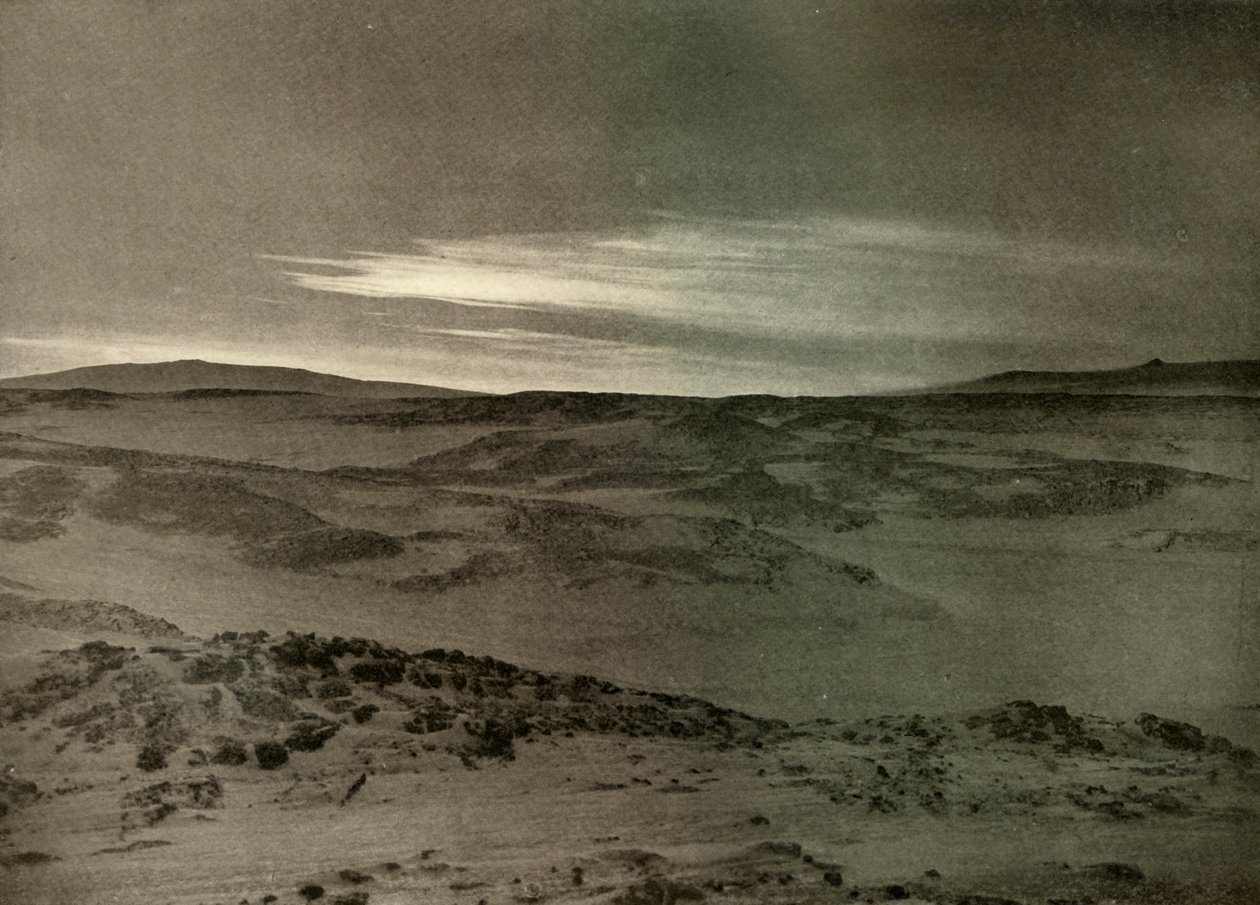 ए व्यू नार्थ, टुवर्ड्स द डाइंग सन, मार्च में, c1908, 1909। द्वारा अज्ञात