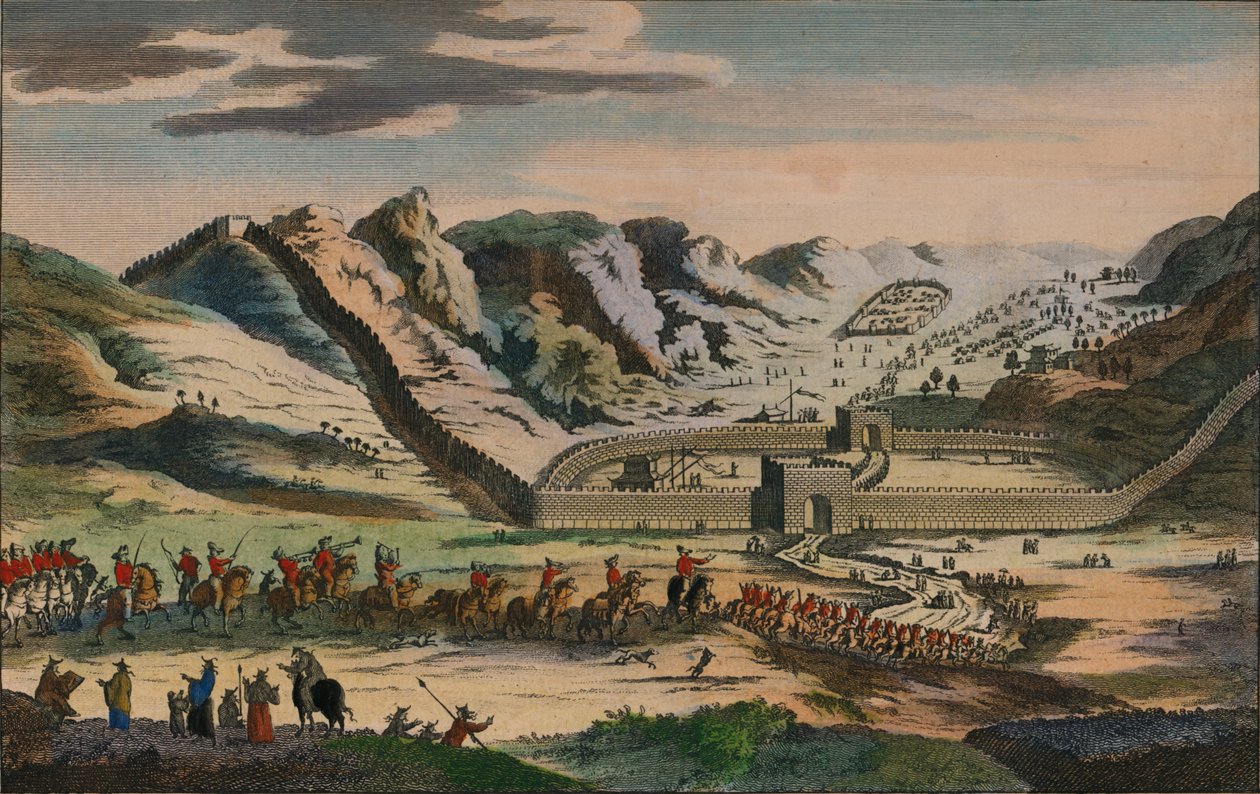 चीन की प्रसिद्ध महान दीवार का एक दृश्य, 1782 द्वारा अज्ञात