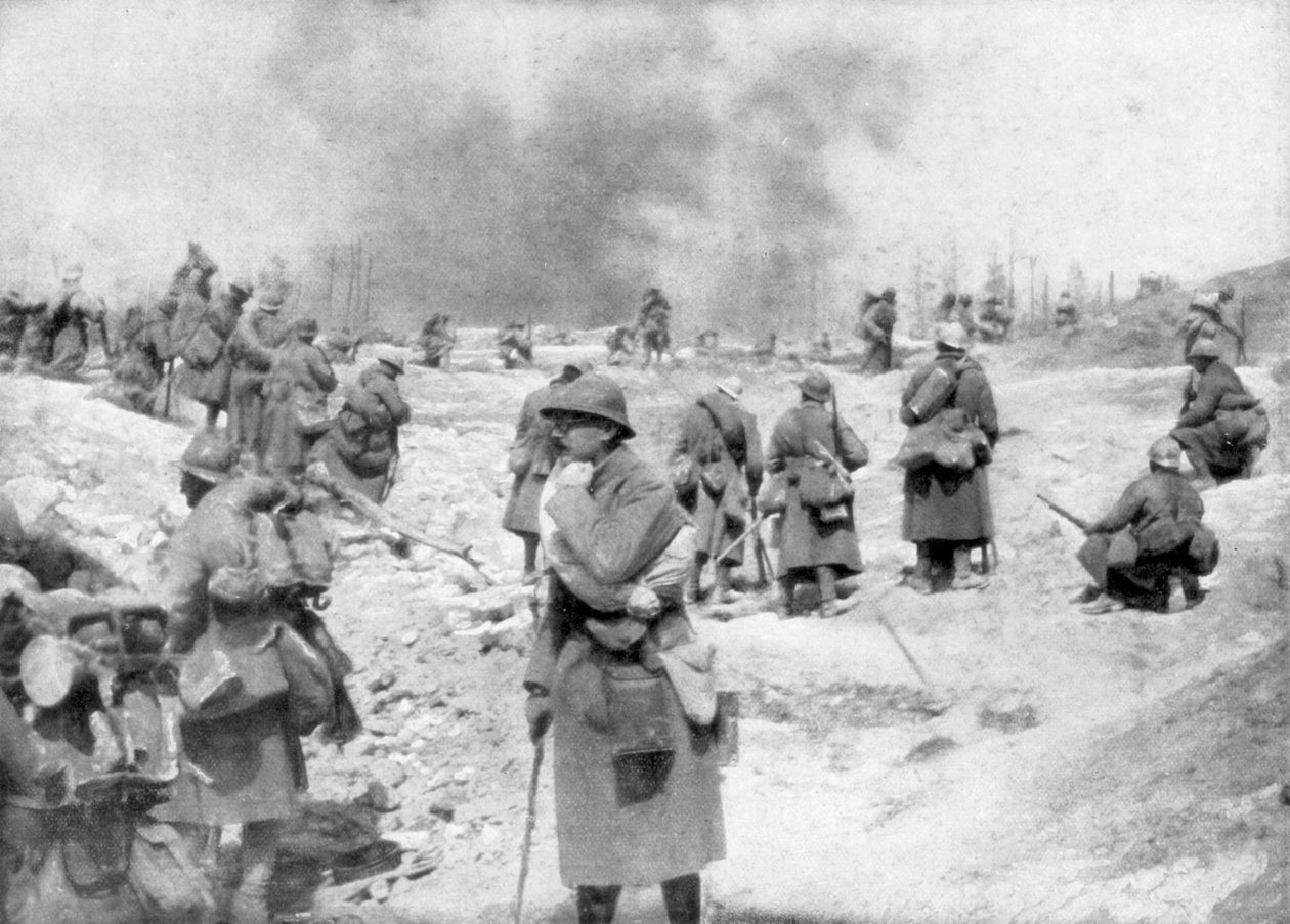 20 अप्रैल 1917 को प्रथम बटालियन, फ्रांस, प्रथम विश्व युद्ध, मोर्चे के सामने एक बटालियन द्वारा अज्ञात