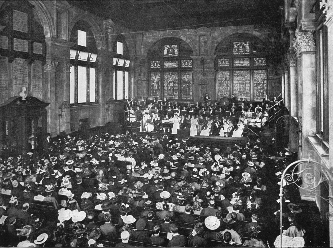 लंदन के गिल्डहॉल स्कूल ऑफ म्यूजिक में एक कॉन्सर्ट, c1901 1901 द्वारा अज्ञात