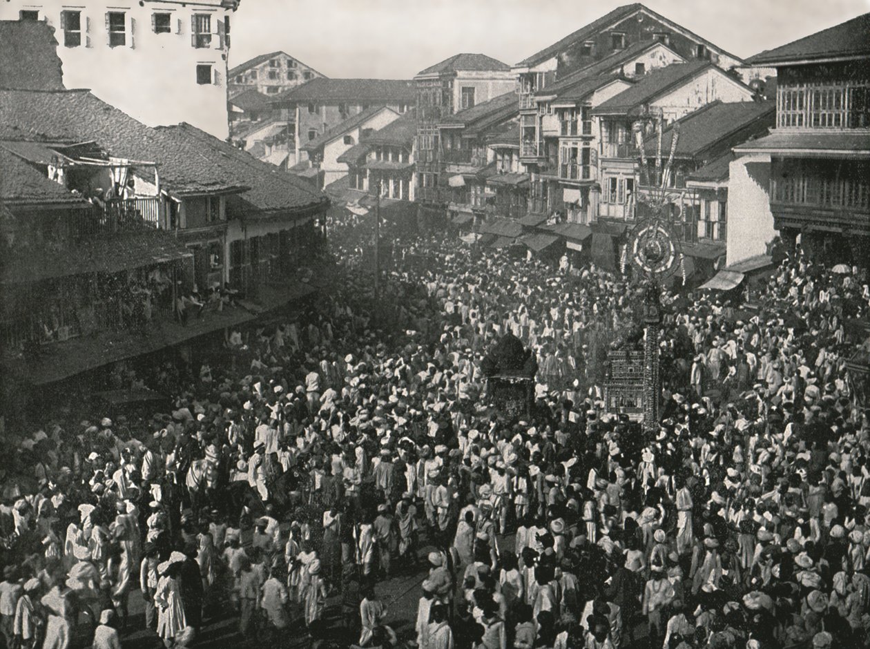 एक महान देशी बारात, बॉम्बे, भारत, 1895। द्वारा अज्ञात
