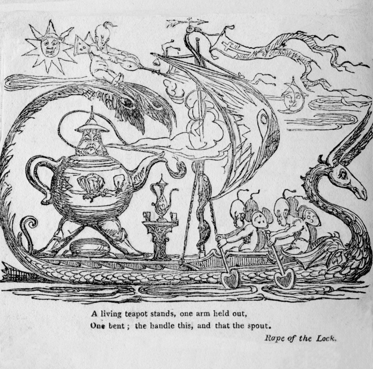 एक जीवित चायदानी, एक हाथ बाहर, एक मुड़ा हुआ, इस संभाल, और कि टोंटी, c1820। द्वारा अज्ञात