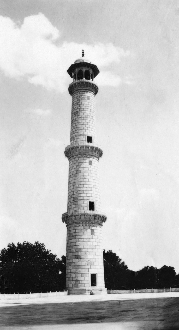 ताजमहल, आगरा, भारत, 1916-1917 में एक मीनार द्वारा अज्ञात