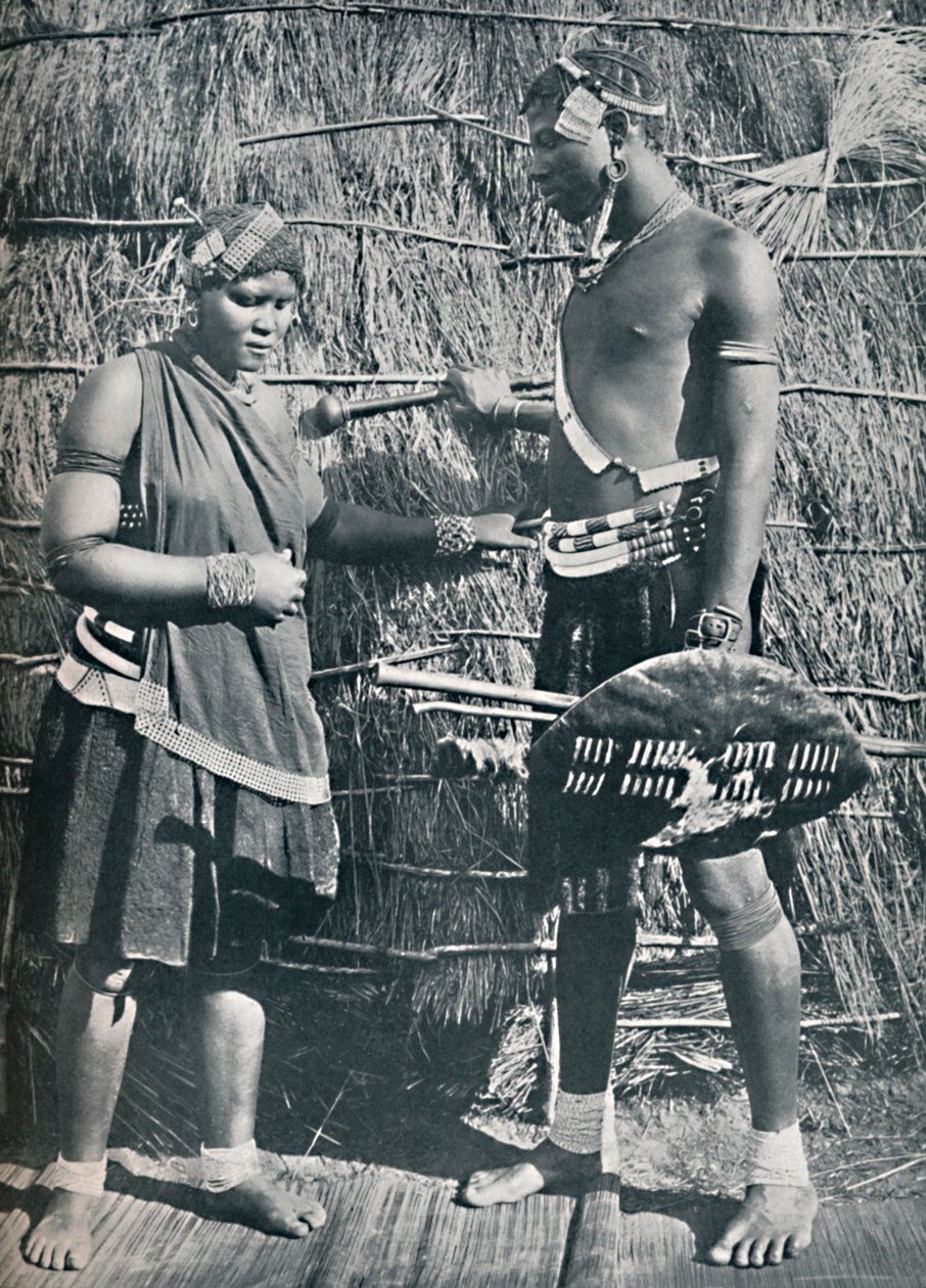 ज़ुलु प्रेमियों की एक जोड़ी, 1912 द्वारा अज्ञात
