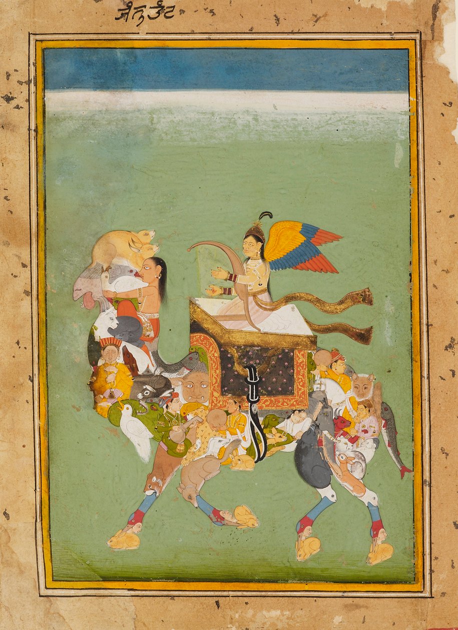 जादुई ऊँट पर सवार एक पेरी या परी, c1680 द्वारा अज्ञात