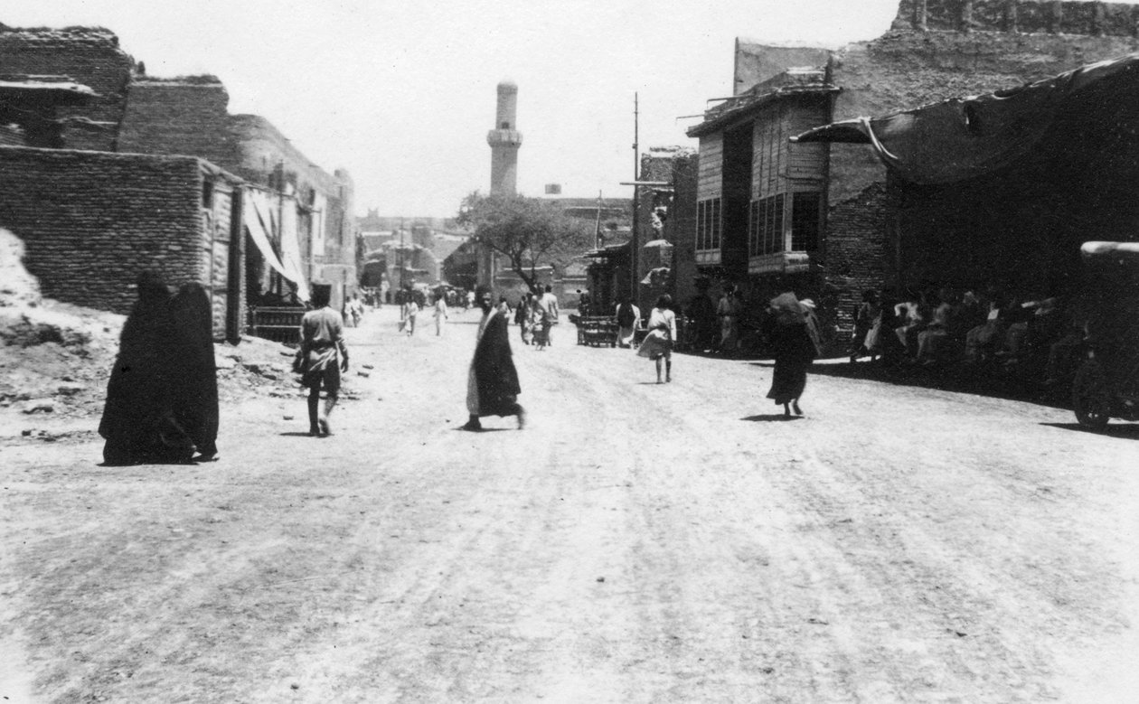 बगदाद, मेसोपोटामिया, WWI, 1918 में एक सड़क द्वारा अज्ञात