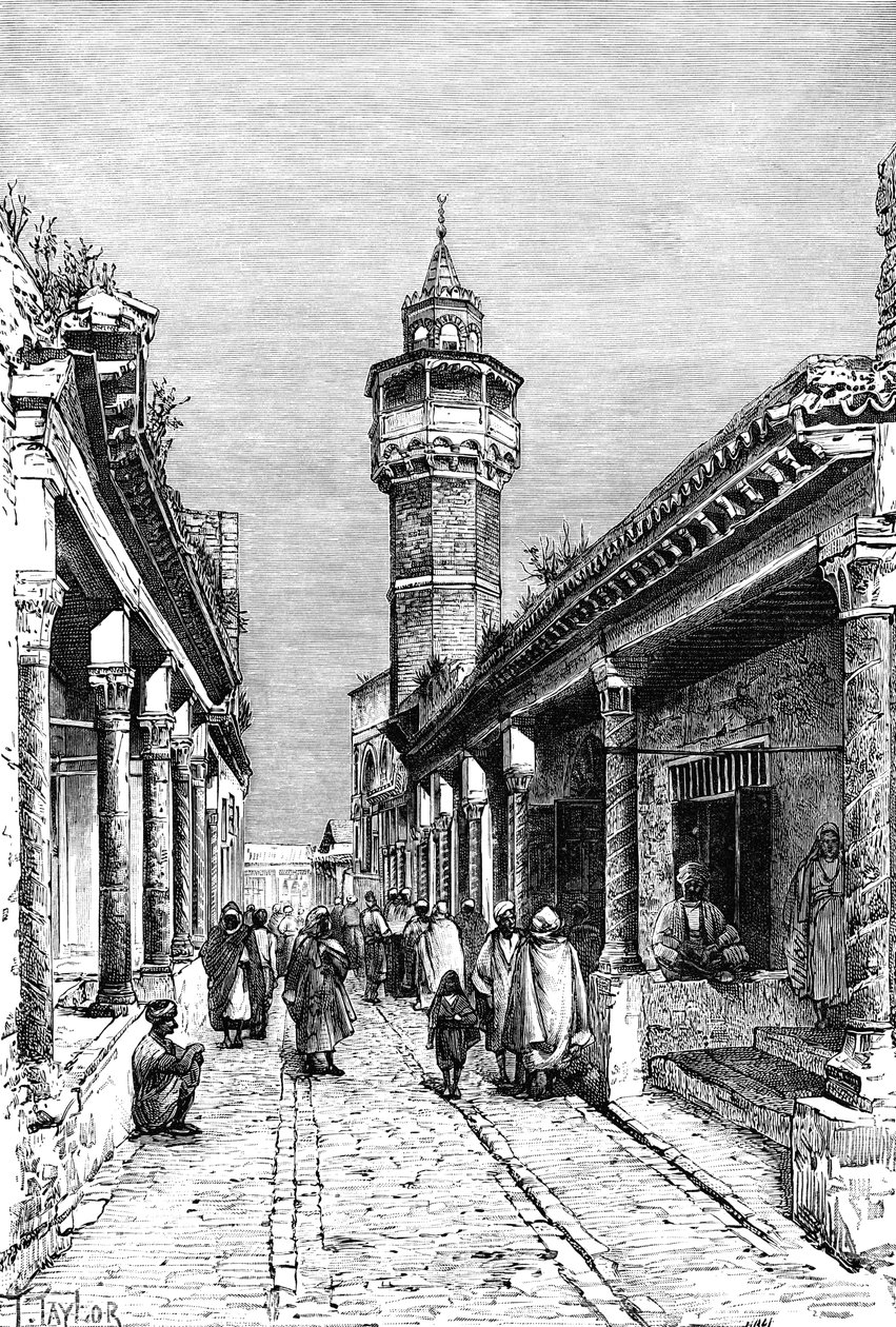 ट्यूनीशिया के सुक जिले की एक सड़क, 1895 द्वारा अज्ञात