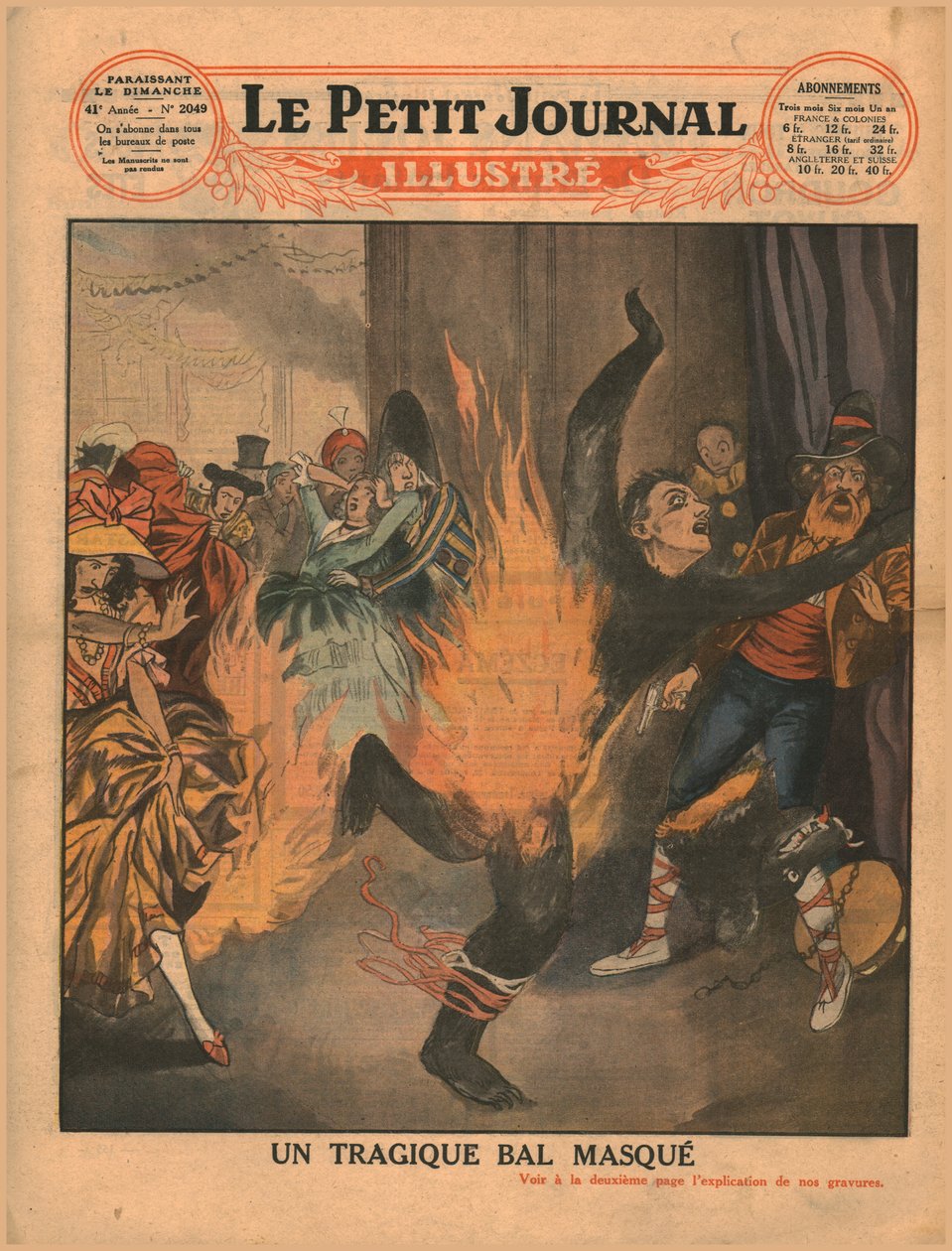 एक दुखद नकाबपोश गेंद, 1930। द्वारा अज्ञात