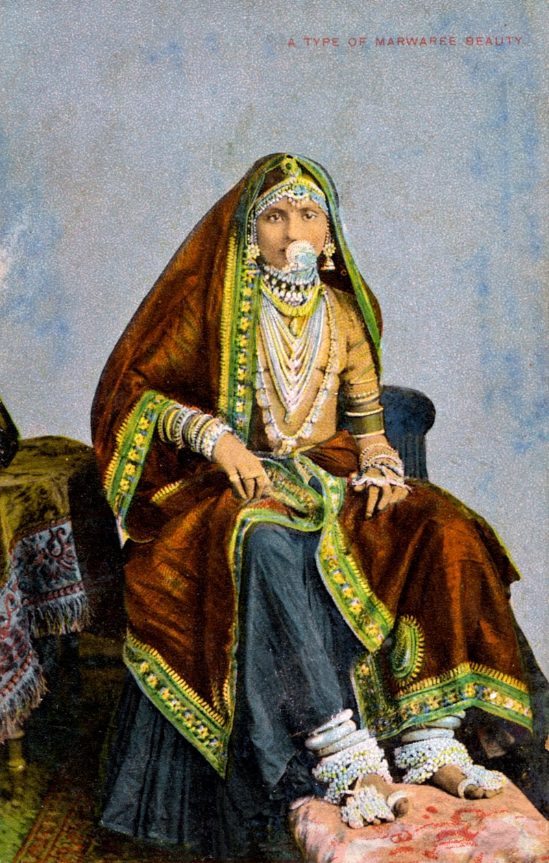 20 वीं शताब्दी की शुरुआत में भारत का एक प्रकार का मारवाड़ी सौंदर्य द्वारा अज्ञात
