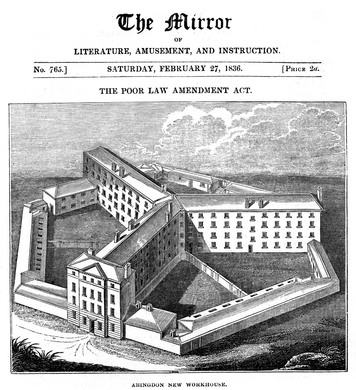 एबिंगडन वर्कहाउस, ऑक्सफोर्डशायर, एबिंगडन यूनियन, 1836 के लिए बनाया गया था द्वारा अज्ञात