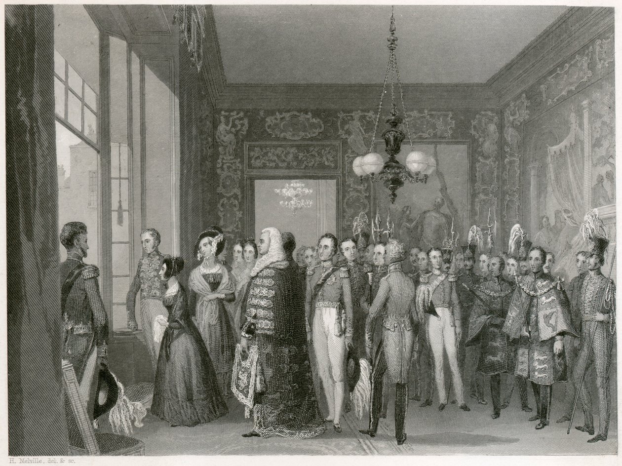 महारानी विक्टोरिया का परिग्रहण, सेंट जेम्स पैलेस, वेस्टमिंस्टर, लंदन, 1837 द्वारा अज्ञात