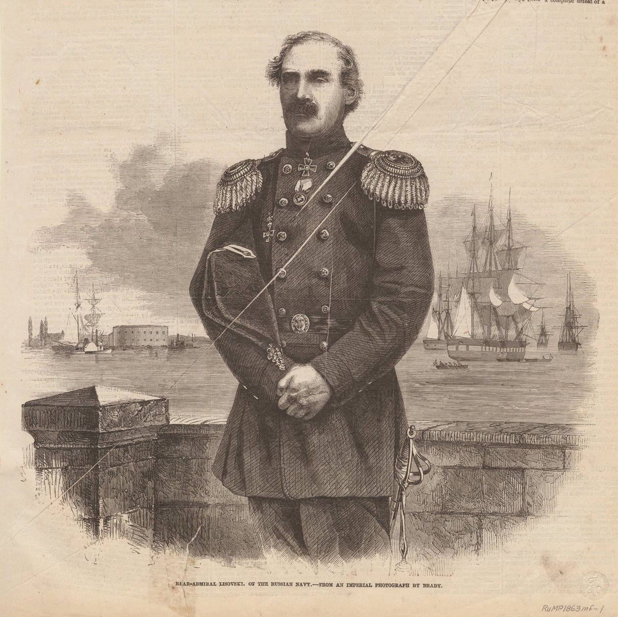 एडमिरल स्टीफन स्टीवनोविच लेसोवस्की 1816-1866, 1863 द्वारा अज्ञात
