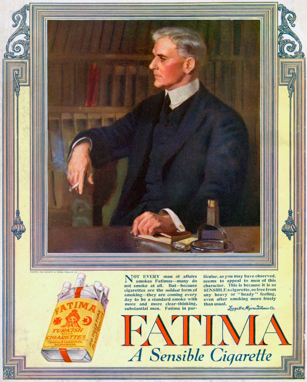 फातिमा सिगरेट के लिए विज्ञापन, 1916 द्वारा अज्ञात