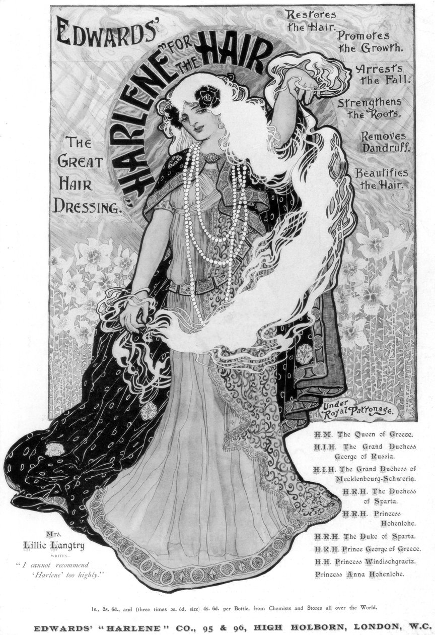 एडवर्ड्स हैर्लीन फॉर हेयर, 1902 के लिए विज्ञापन द्वारा अज्ञात