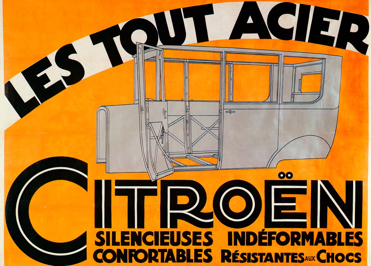 सभी इस्पात Citroen कारों के लिए विज्ञापन, c1924 द्वारा अज्ञात