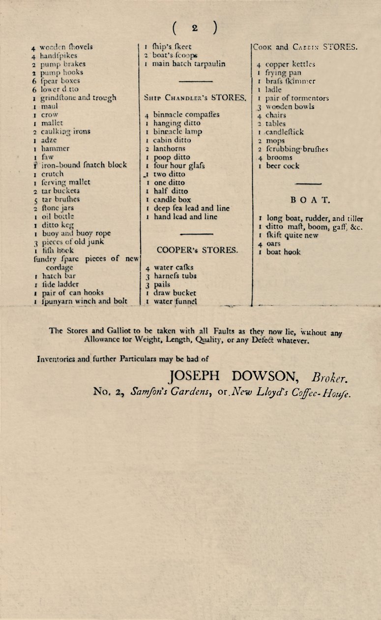 लॉयड्स में कैंडल द्वारा बिक्री का विज्ञापन, 1796, 1928 द्वारा अज्ञात