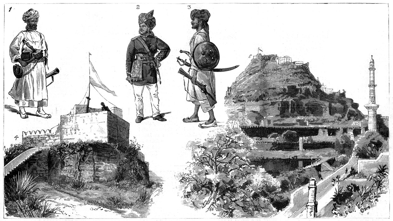 अफगान और हैदराबाद, मध्य भारत की छवियां, 1888 द्वारा अज्ञात
