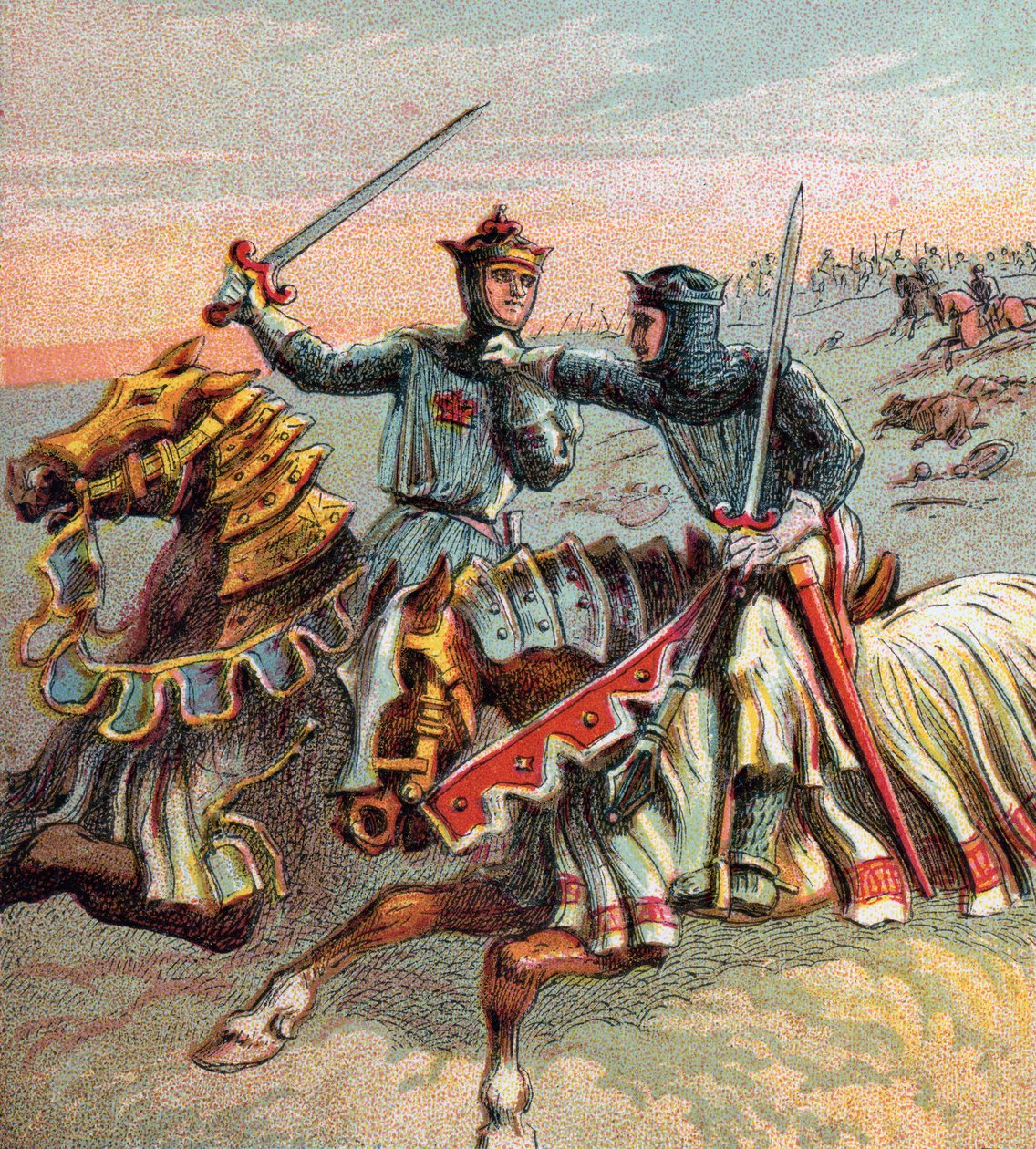 क्रेसी की लड़ाई के बाद, 1346, c1850 द्वारा अज्ञात