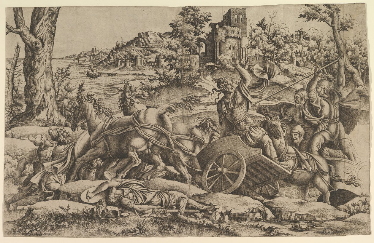 Agamemnon killing Odios, ca. 1545.  द्वारा अज्ञात