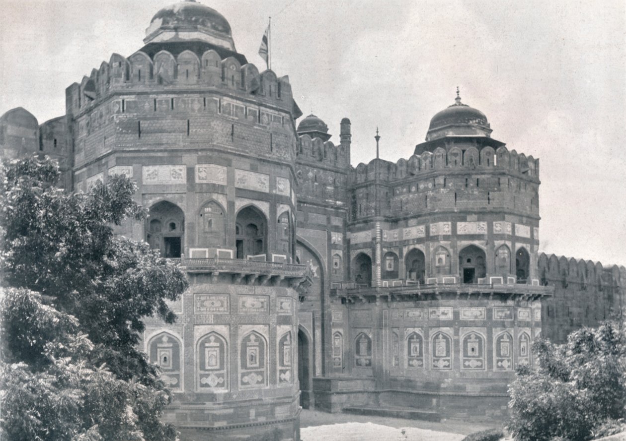 आगरा। किले का दिल्ली गेट, c1910। द्वारा अज्ञात
