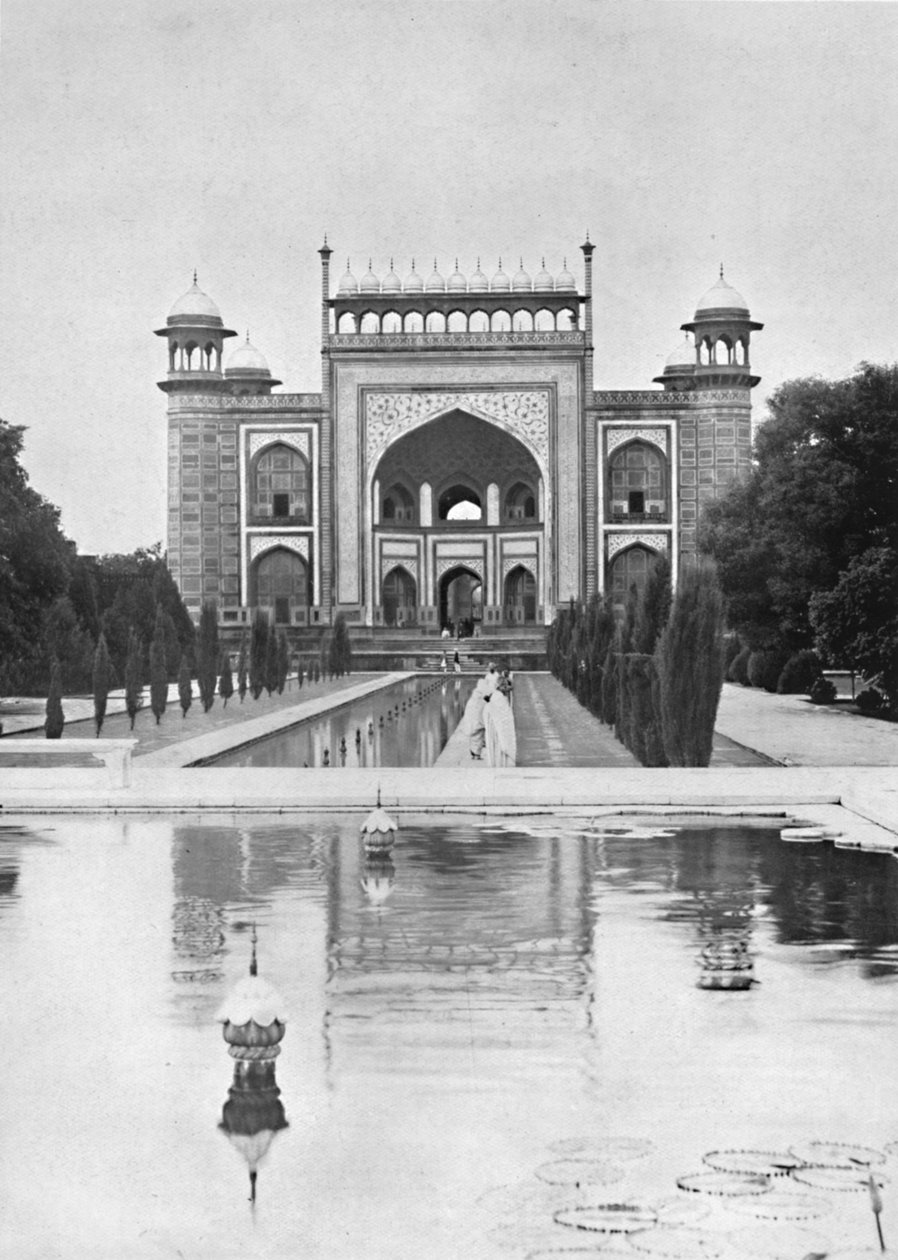 आगरा। ताजमहल का प्रवेश द्वार, c1910। द्वारा अज्ञात