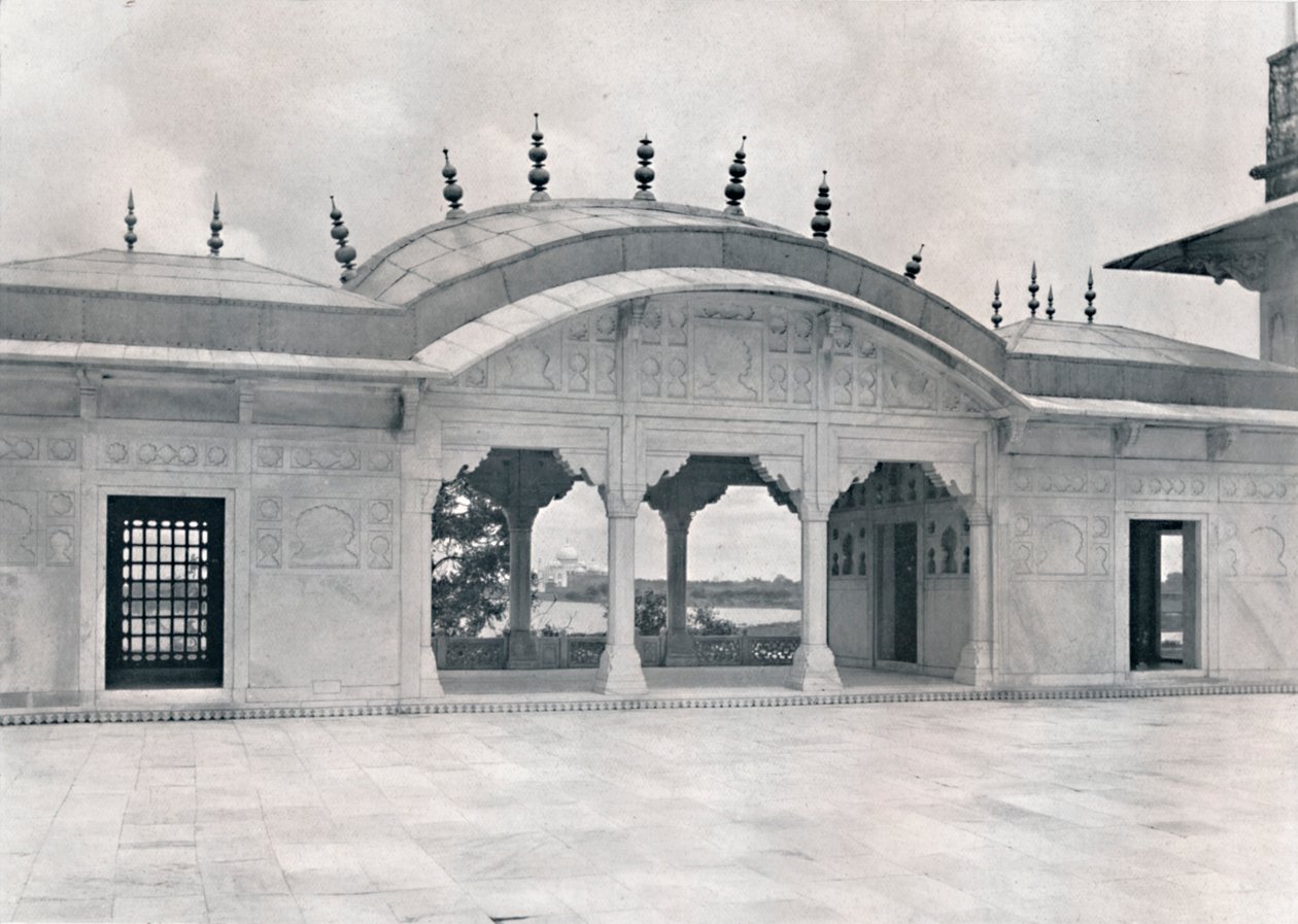 आगरा। खस महल ने ताज का दीदार किया, c1910। द्वारा अज्ञात