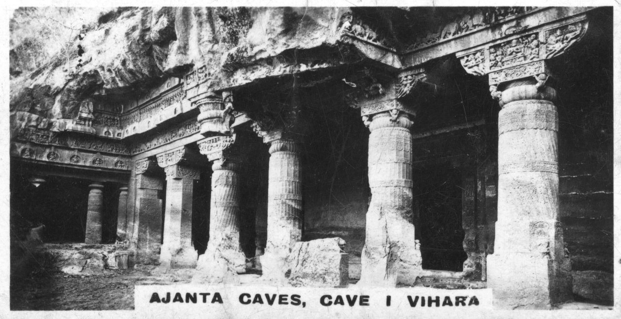 अजंता की गुफाएं, विहार, महाराष्ट्र, भारत, c1925 द्वारा अज्ञात