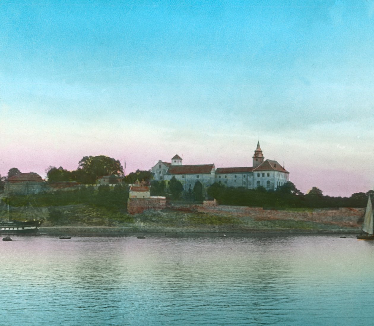 Akershus किले, क्रिश्चियनिया, ओस्लो, नॉर्वे, 19 वीं 20 वीं सदी के अंत में। द्वारा अज्ञात