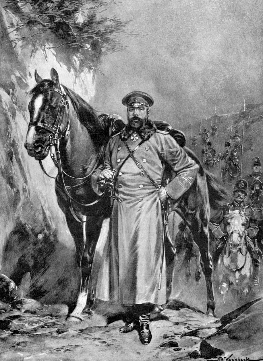 अलेक्सई निकोलाइविच कुरोपटकिन अपने घोड़े, रूसो-जापानी युद्ध, 1904-5 के साथ द्वारा अज्ञात